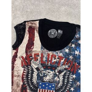 Affliction Y2K LaceShort‎ Sleeve America Graphic Tee Sz Small Eagle